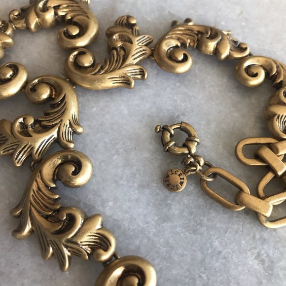 J.Crew - Gold Swirled Statement Necklace - Picture 3 of 4